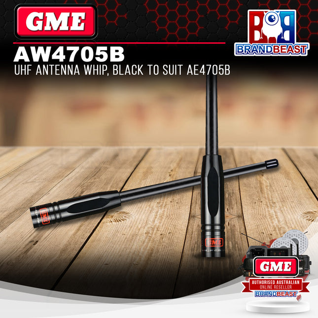 GME AW4705B 1050mm Antenna Whip (6.6dbi Gain) - Black