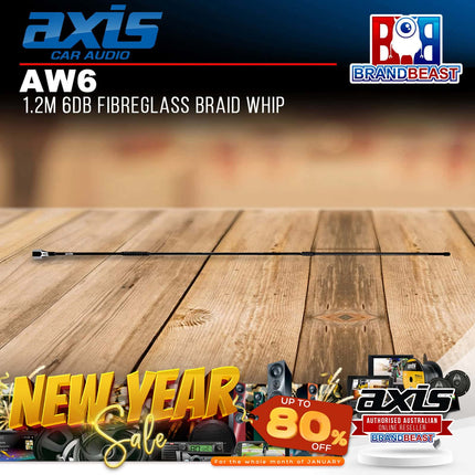 Axis AW6 6db Fibreglass Braid Whip 1.2M