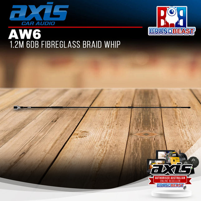 Axis AW6 6db Fibreglass Braid Whip 1.2M