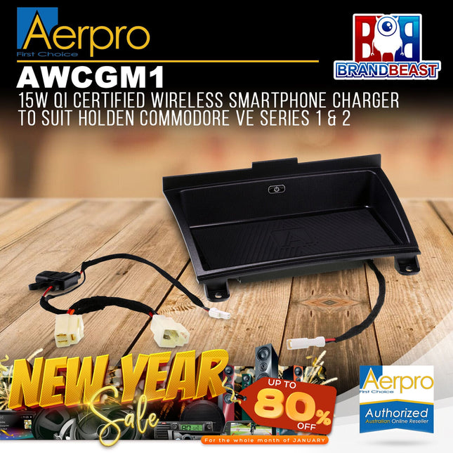 Aerpro AWCGM1 15W Wireless Smartphone Charger Suit Holden Commodore VE 1 & 2