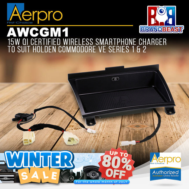 Aerpro AWCGM1 15W Wireless Smartphone Charger Suit Holden Commodore VE 1 & 2