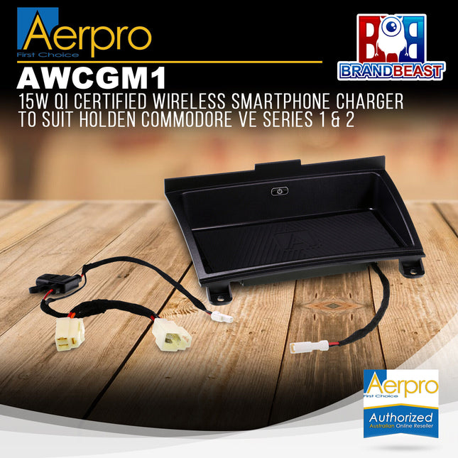 Aerpro AWCGM1 15W Wireless Smartphone Charger Suit Holden Commodore VE 1 & 2