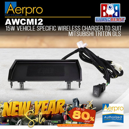 Aerpro AWCMI2 15W Wireless Charger to Suit Mitsubishi Triton GLX