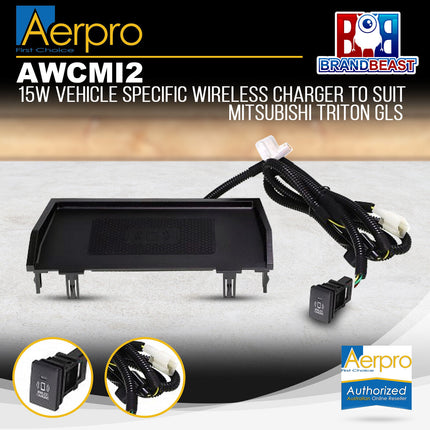Aerpro AWCMI2 15W Wireless Charger to Suit Mitsubishi Triton GLX