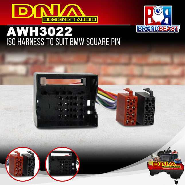 DNA AWH3022 ISO Harness to Suit BMW Square Pin