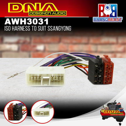 DNA AWH3031 ISO Harness to Suit Ssangyong