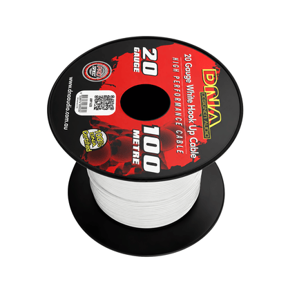 DNA AWP1620 20 Gauge White Single Core Cable 100 Metre Reel