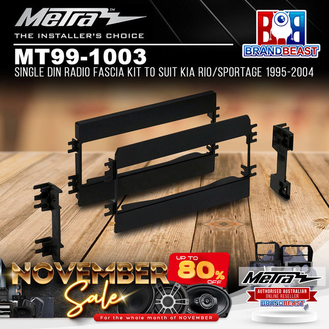 Metra MT99-1003 Single DIN Radio Fascia Kit To Suit Kia Rio/Sportage 1995-2004
