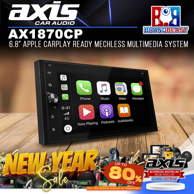 Axis AX1870CP 6.8" Apple CarPlay Ready Mechless Multimedia System