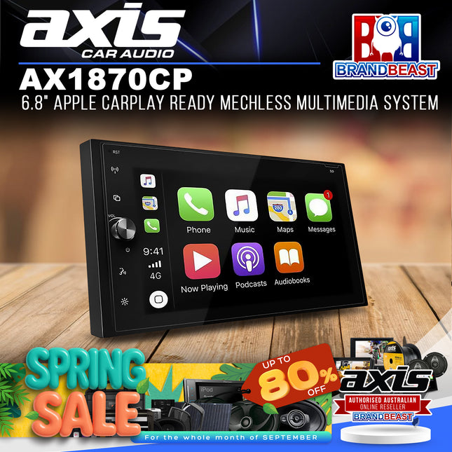 Axis AX1870CP 6.8" Apple CarPlay Ready Mechless Multimedia System