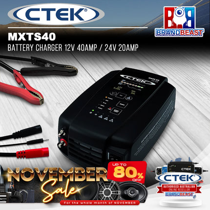 CTEK MXTS40 All-In-One 12V 40A & 24V 20A Battery Support