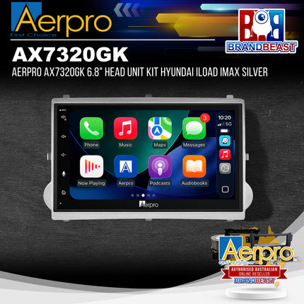 Aerpro AX7320GK 6.8" Head Unit Kit Hyundai iLoad iMax Silver