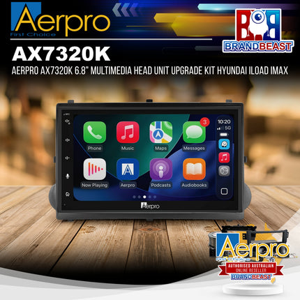 Aerpro AX7320K 6.8" Multimedia Head Unit Upgrade Kit Hyundai iLoad iMax