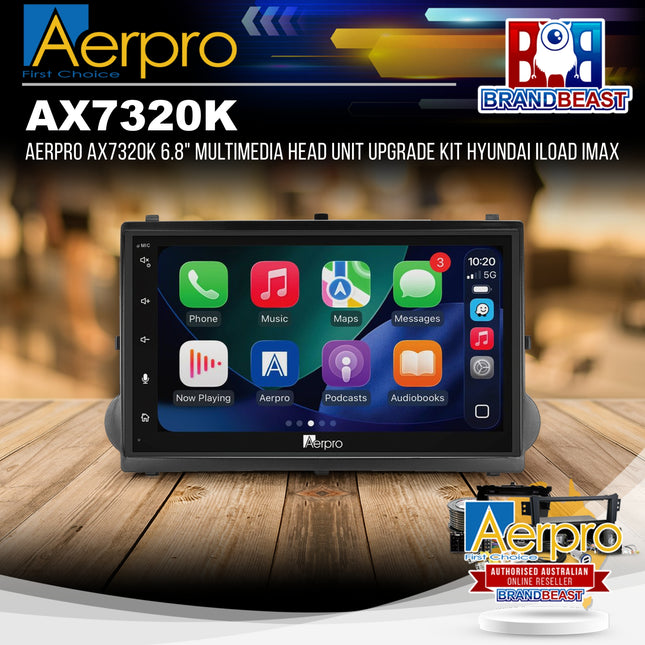 Aerpro AX7320K 6.8" Multimedia Head Unit Upgrade Kit Hyundai iLoad iMax