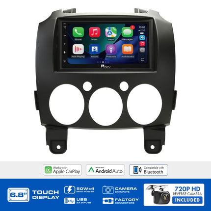Aerpro AX7510K 6.8" Multimedia Head Unit Upgrade Kit Mazda 2