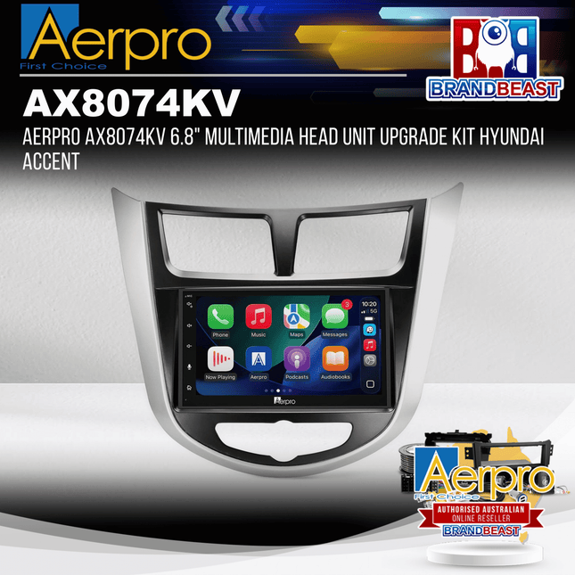 Aerpro AX8074KV 6.8" Multimedia Head Unit Upgrade Kit Hyundai Accent