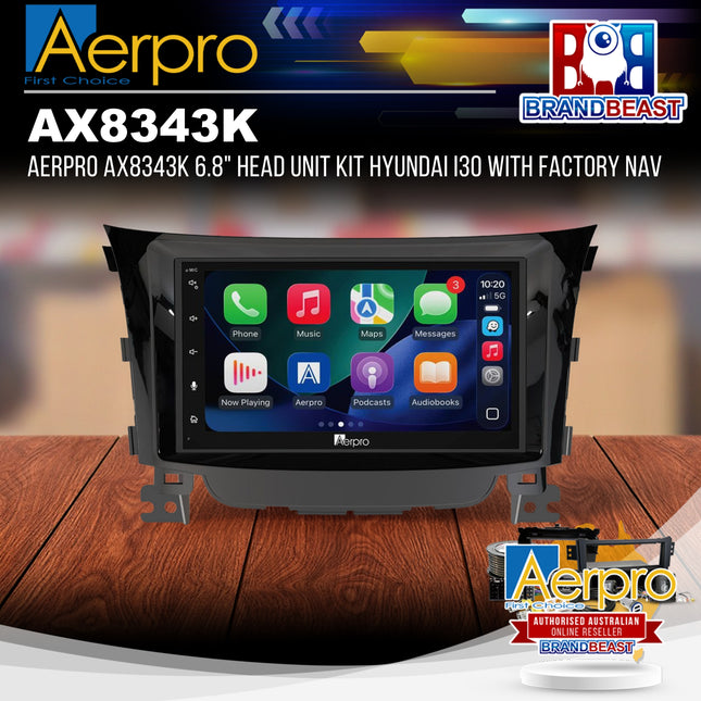 Aerpro AX8343K 6.8" Head Unit Kit Hyundai i30 with Factory Nav