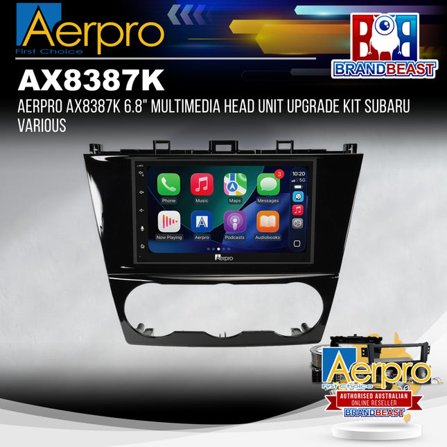 Aerpro AX8387K 6.8" Multimedia Head Unit Upgrade Kit Subaru Various