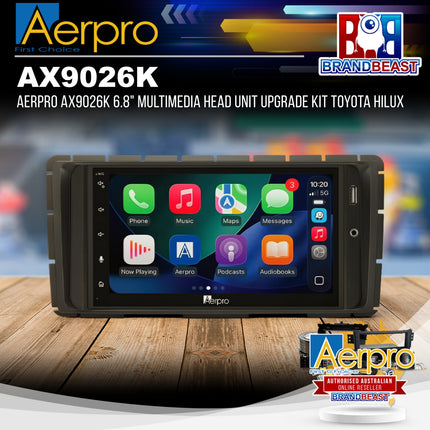 Aerpro AX9026K 6.8" Multimedia Head Unit Upgrade Kit Toyota Hilux