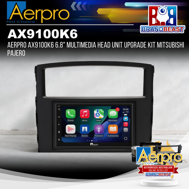 Aerpro AX9100K6 6.8" Multimedia Head Unit Upgrade Kit Mitsubishi Pajero