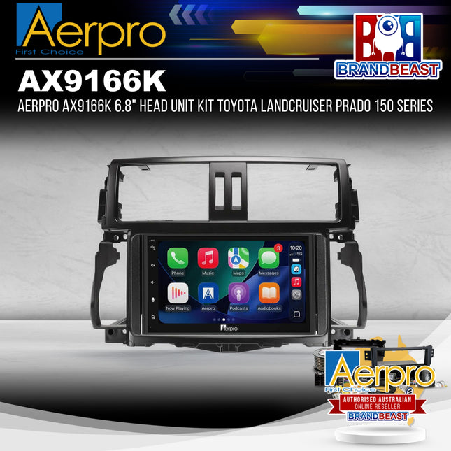 Aerpro AX9166K 6.8" Head Unit Kit Toyota Landcruiser Prado 150 Series