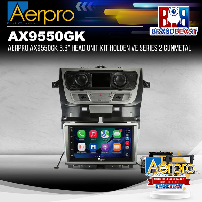 Aerpro AX9550GK 6.8" Head Unit Kit Holden VE Series 2 Gunmetal