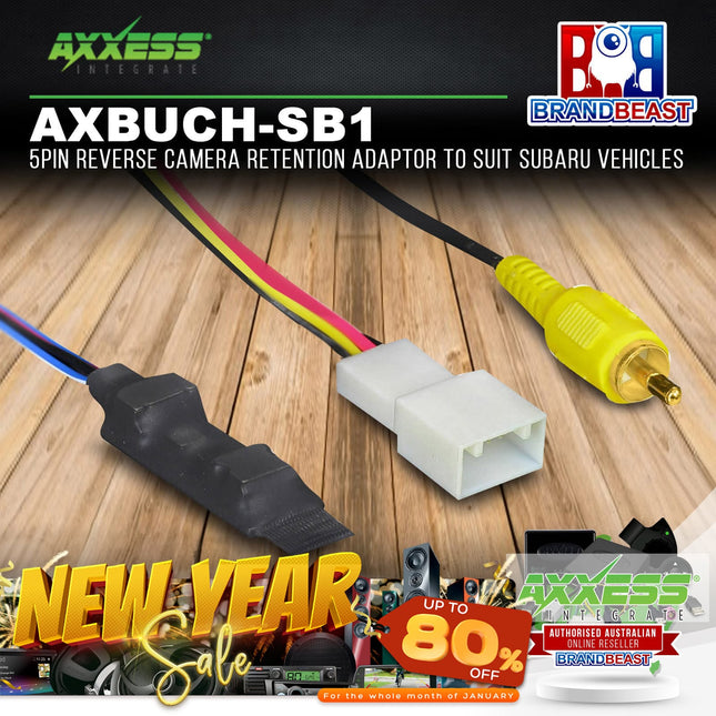 Axxess AXBUCH-SB1 5PIN Reverse Camera Retention Adaptor Suit Subaru Vehicles