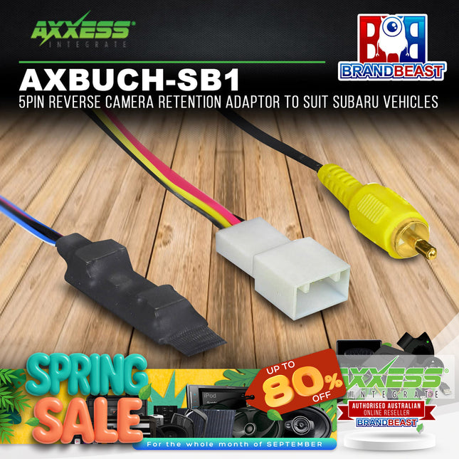 Axxess AXBUCH-SB1 5PIN Reverse Camera Retention Adaptor Suit Subaru Vehicles