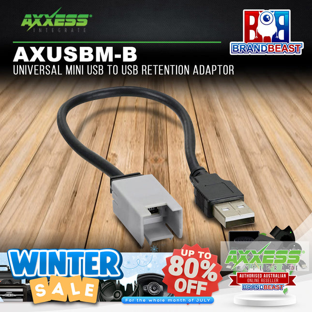 Axxess AXUSBM-B Universal Mini USB To USB Retention Adaptor