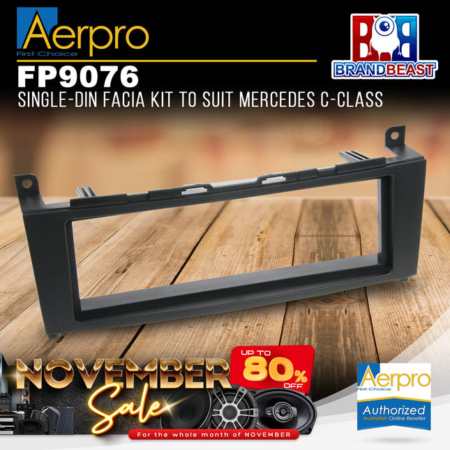 Aerpro FP9076 Single DIN Facia Kit to Suit Mercedes C-Class