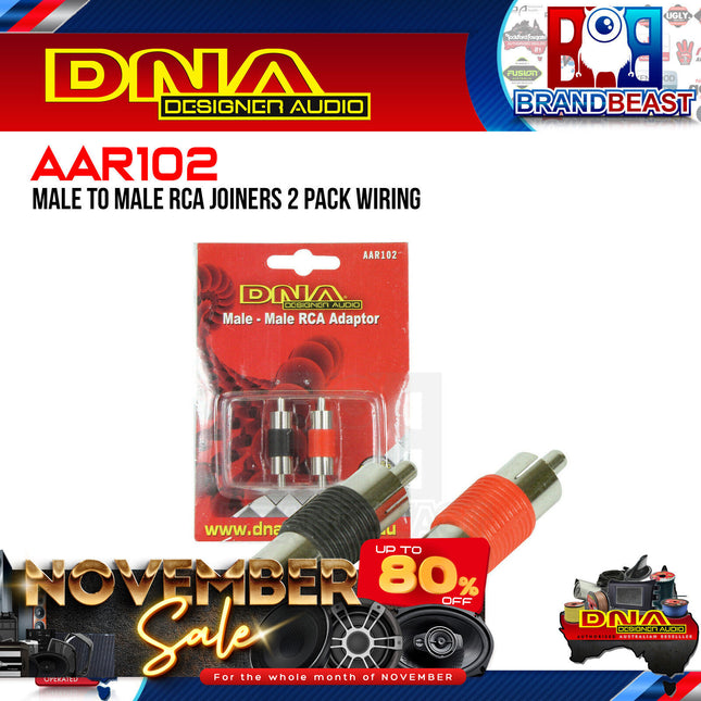 DNA AAR102 Male To Male RCA Joiners - 1 Pack For 2