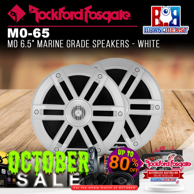 Rockford Fosgate M0-65 M0 6.5" Marine Grade Speakers - White