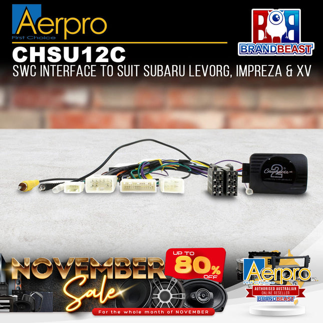 Aerpro CHSU12C Control Harness Type C Subaru With Camera Retention