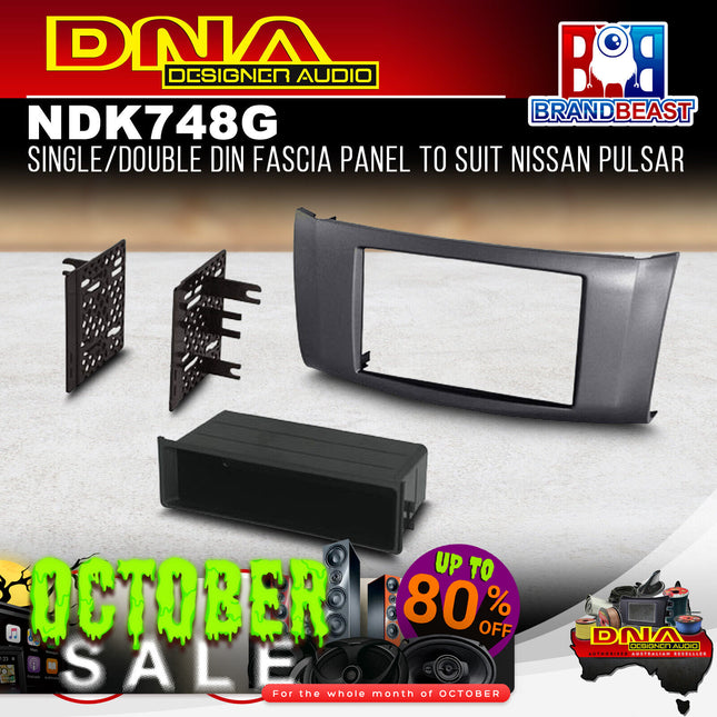 DNA ND-K748G Single/Double DIN Fascia Panel To Suit Nissan Pulsar