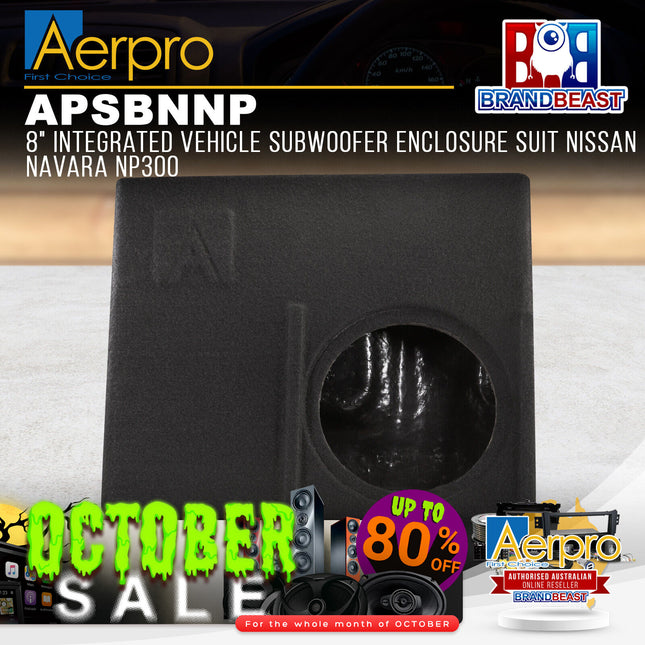 Aerpro APSBNNP 8" Integrated Subwoofer Enclosure Suit Nissan Navara NP300