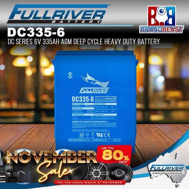 Fullriver DC335-6 DC Series 6V 335Ah AGM Deep Cycle Heavy Duty Battery
