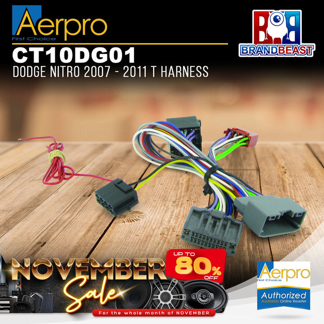 Aerpro CT10DG01 T-Harness to Suit Dodge