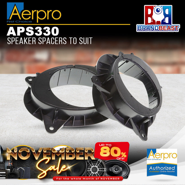 Aerpro APS330 Speaker Spacer Adapters to Suit Toyota Camry - Front