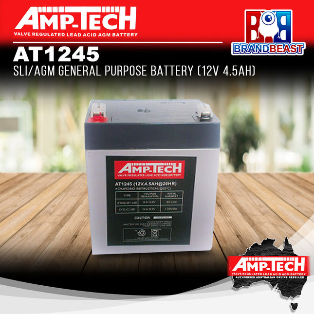 Amp-Tech AT1245 SLI/AGM General Purpose Battery (12V 4.5Ah)