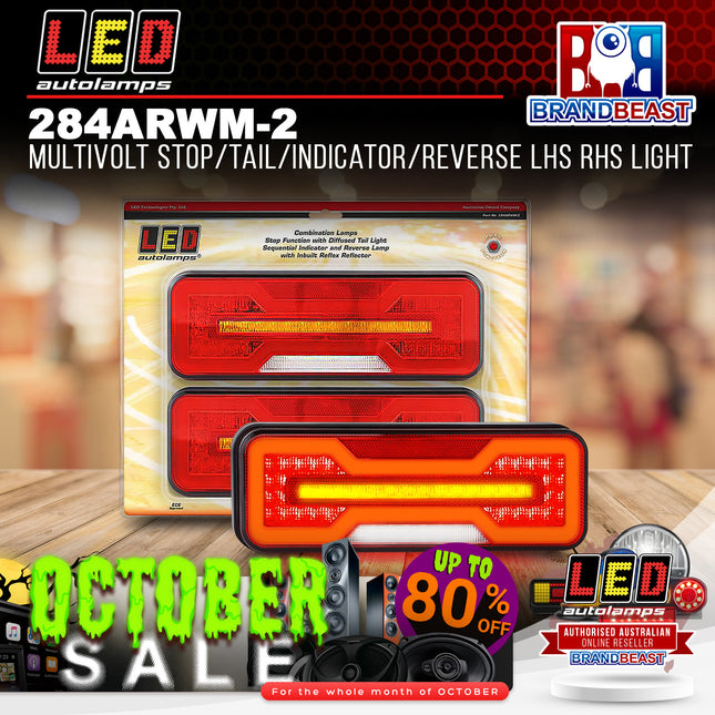 LED Autolamps 284ARWM-2 MultiVolt Stop/Tail/Indicator/Reverse LHS RHS Light