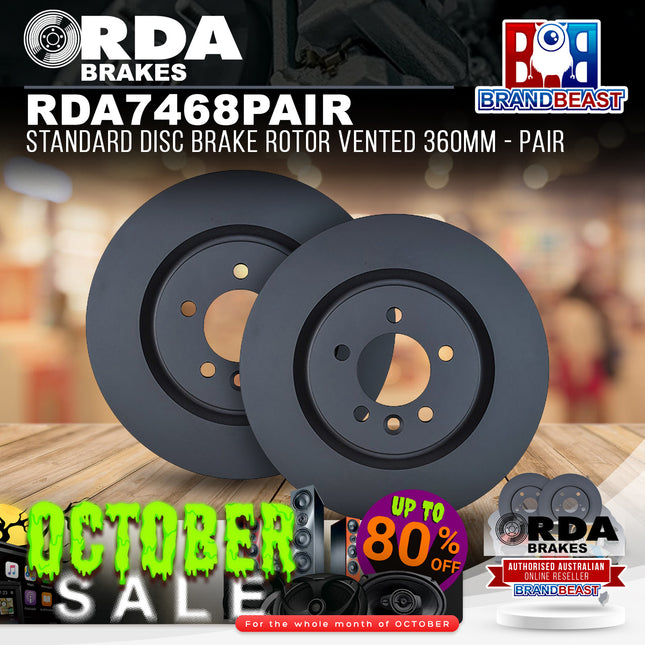 RDA Brakes RDA7468 Standard Disc Brake Rotor Vented 360mm - Pair