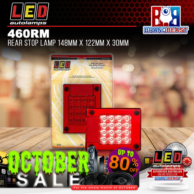 LED Autolamps 460RM Rear Stop Lamp 148Mm X 122Mm X 30Mm