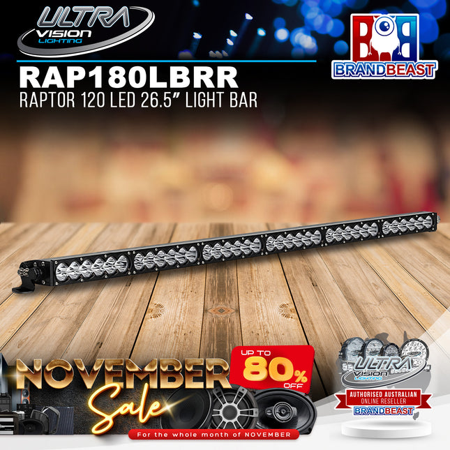 Ultra Vision Lighting RAP180LBRRSv2 Raptor 180 LED 39" Light Bar - 5700K & Spread