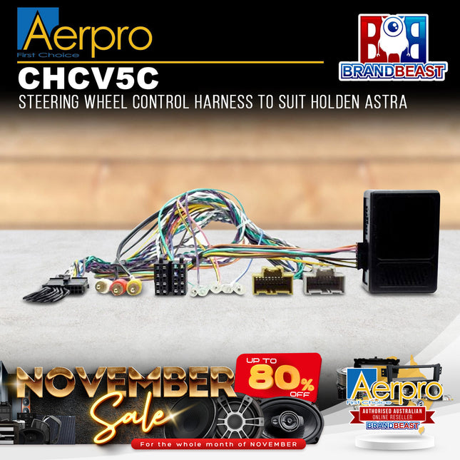 Aerpro CHCV5C Steering Wheel Control Harness to Suit Holden/Chevrolet
