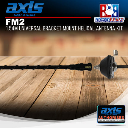 Axis FM2 1.54m Bracket Mount Helical Antenna Kit