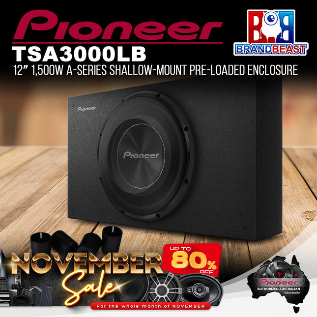 Pioneer TS-A3000LB 12" 1,500W A-Series Shallow-Mount Pre-Loaded Enclosure