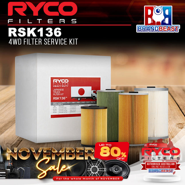 Ryco RSK136 4WD Filter Service Kit