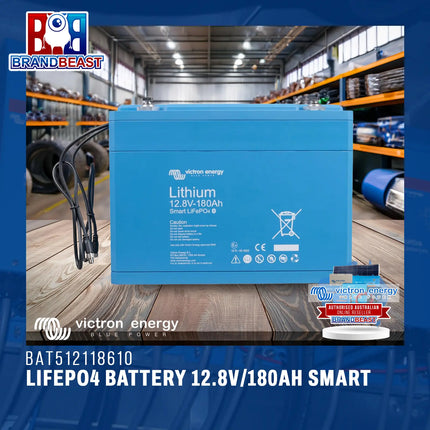 Victron Energy BAT512118610 LiFePO4 Battery 12.8V/180Ah Smart