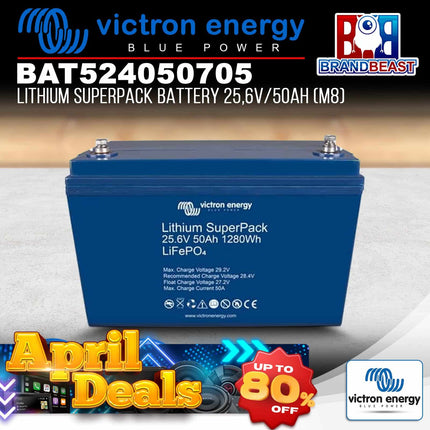 Victron Energy BAT524050705 Lithium SuperPack Battery 25,6V/50Ah (M8)