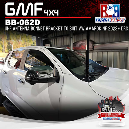 GMF4x4 BB-062D UHF Antenna Bonnet Bracket To Suit VW Amarok NF 2023+ DRS